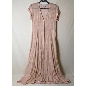 Skylar Madison Dress Women Medium Pink Lightweight Maxi Sun Cotton Day Dress
